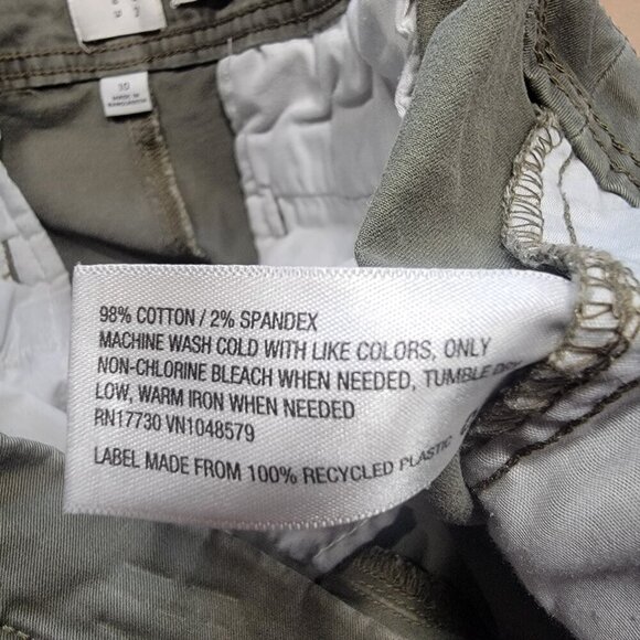 a new day Size 10 Washed Olive Green / Khaki Green Stretch Chino Pants - Picture 11 of 13